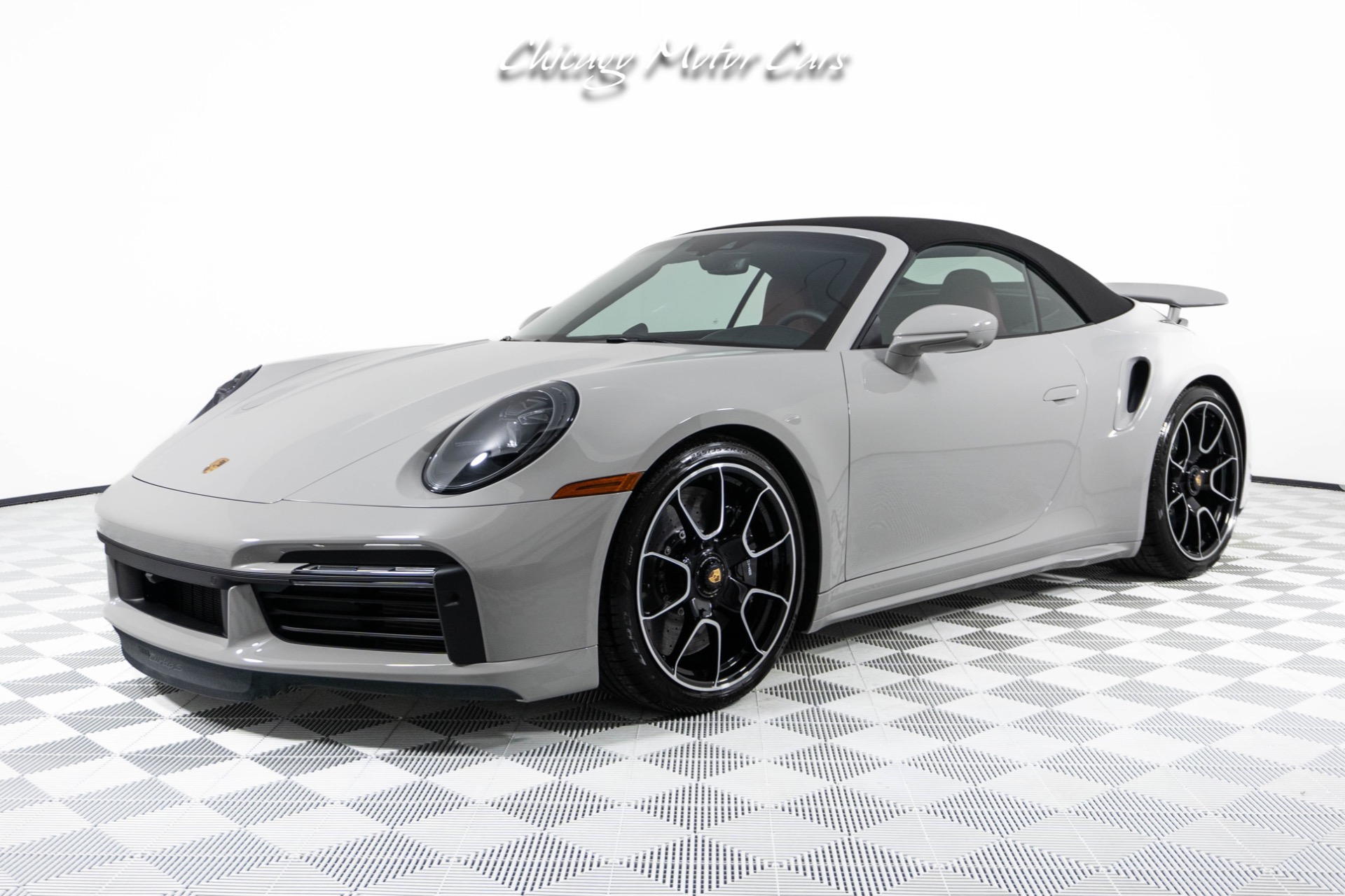 Used 2024 Porsche 911 Turbo S Cabriolet Only 55 Miles! Chalk Over